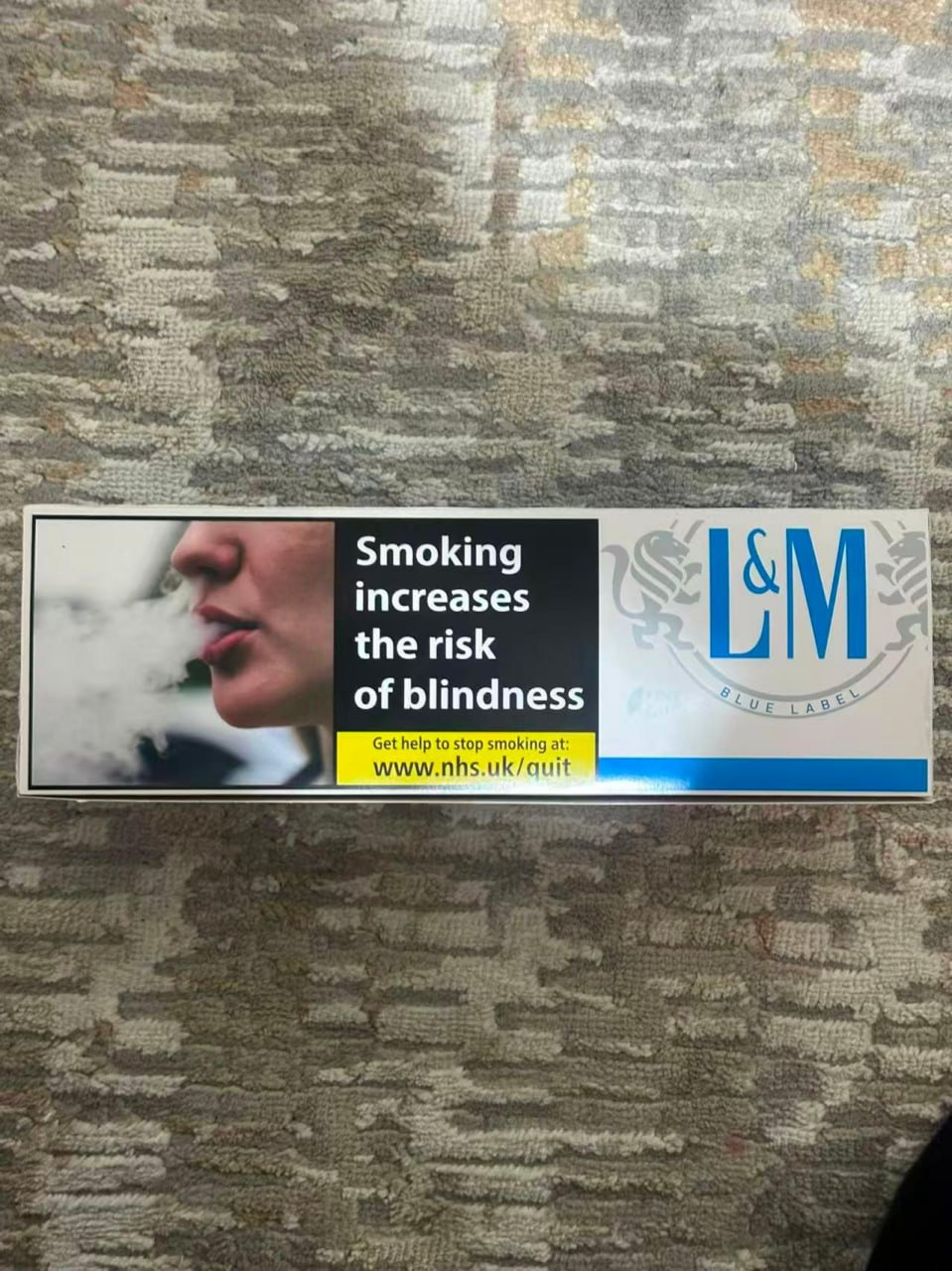 L&M Blue Label King Size Cigarettes - UK Health-Warning Pack Version