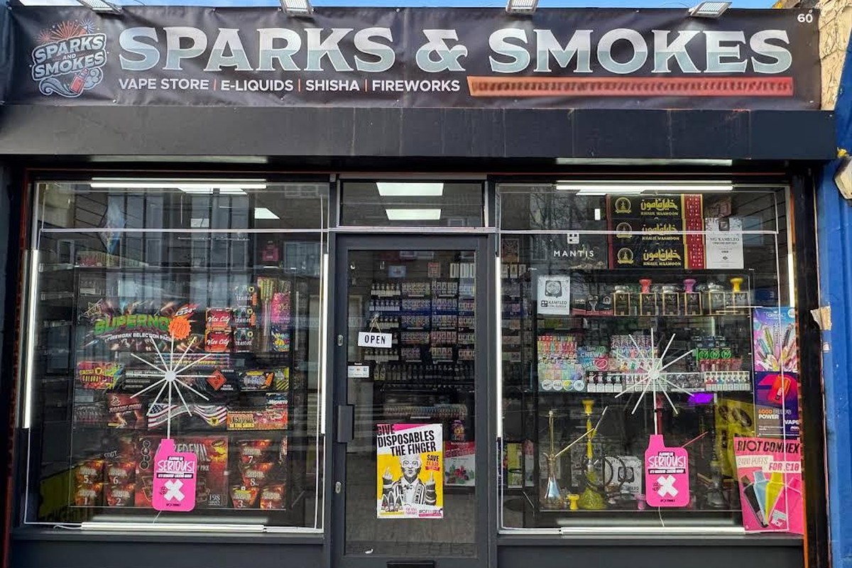 Former Sparks Smoke retail store in Ilford, operated until March 2026